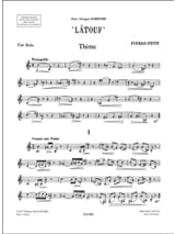 Lâtouf, Thème & Variations - Pierre Petit - Partition - Cor